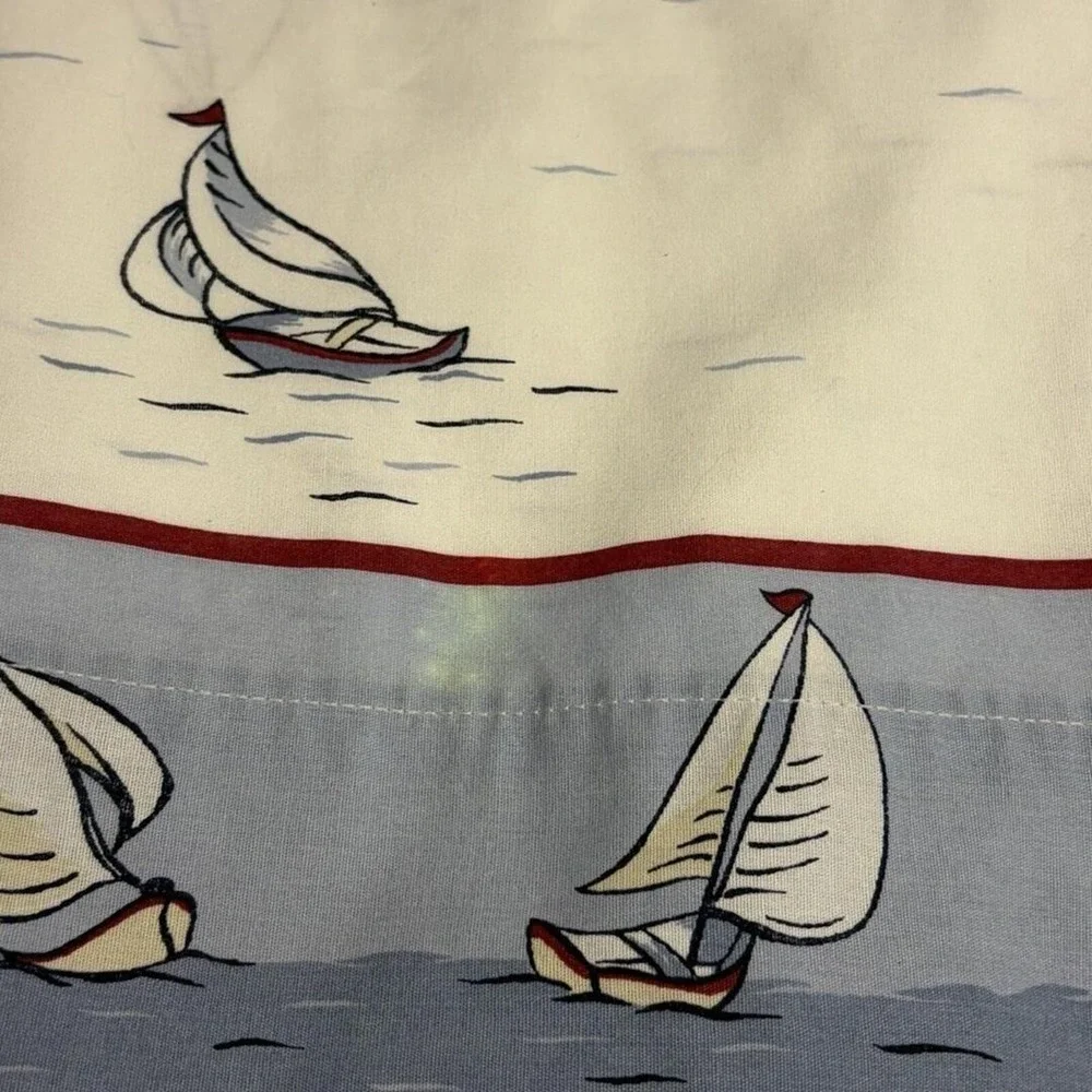 Twin Nautical Sailboat Sheet Set Microfiber Coastal Beach Bedding